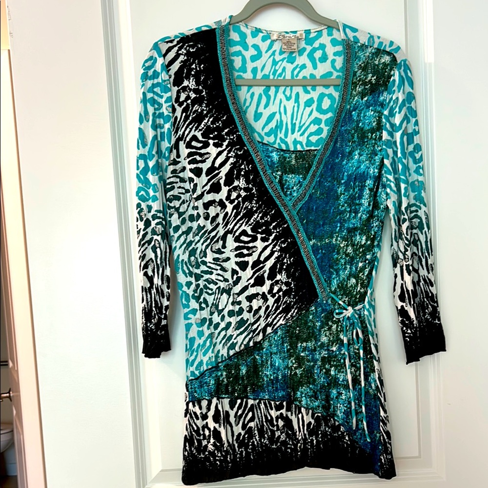 Elysee 26 Vibrant Animal Print Top